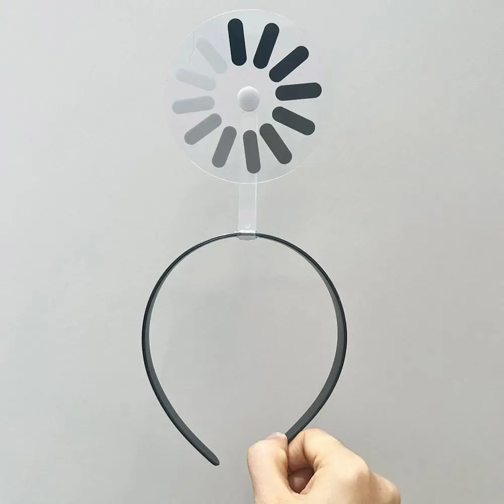 Loading Symbol Design Headband Shiny Hair Accessory Creative Unisex Hair Hoop Lightweight Rotating Headband Hot Sale