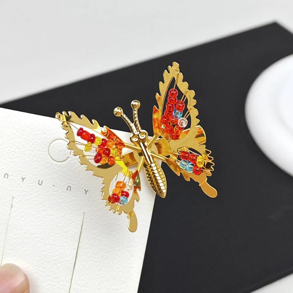 2Pcs/Set Fashion Metal Gold Hollow Butterfly Hairpins For Women Girls Hair Ornament Clip Barrette Headband Hair Accessories
