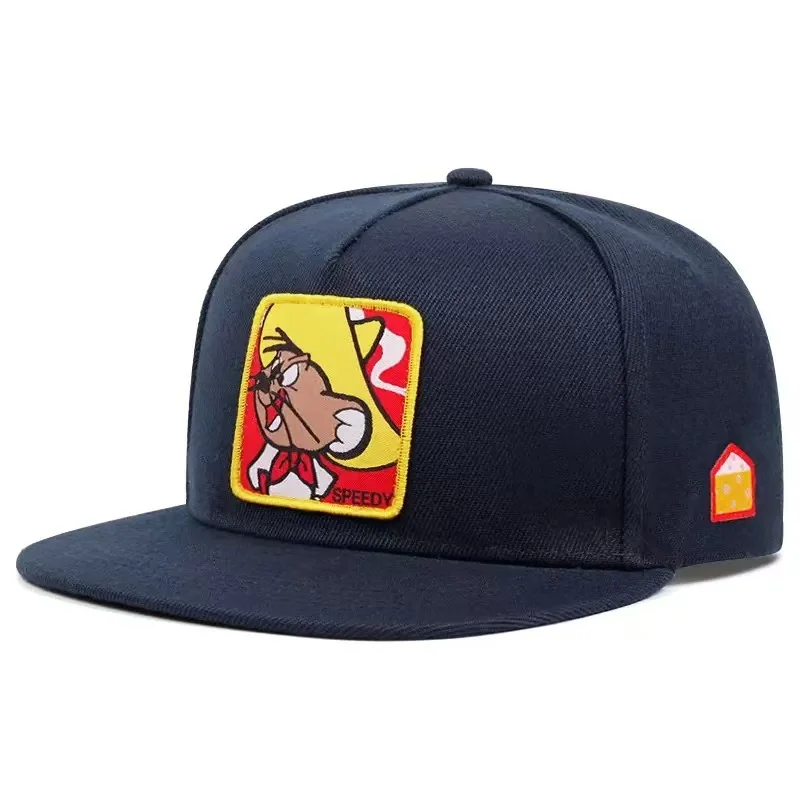 2025 Creative New Baseball Hat SPEEDY Mouse Labeling Street HipHop Hat Street Dance Decorative Hat Sunshade Flat Edge Hat Unisex