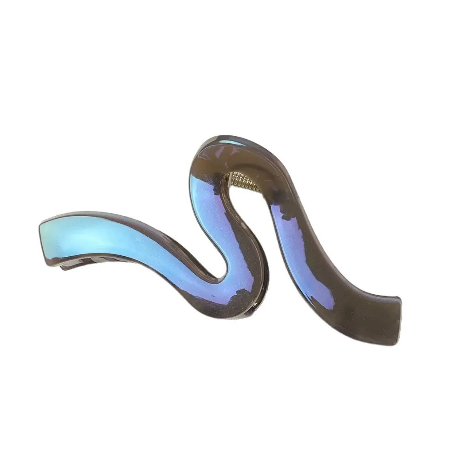 1pc New High-End Pearl Wave Clip, Shark Clip, Large Hair Clip, Back of Head Clip, Hair Accessory
