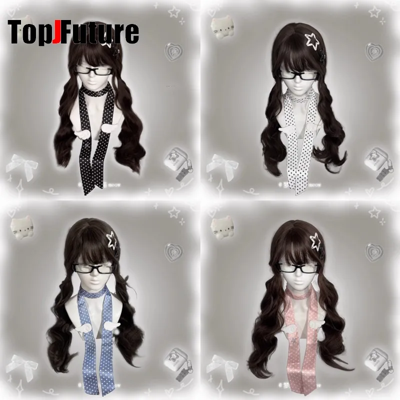 Millennium Y2K Spicy Girl Wings Wave Point Scarf Spring and Summer Japanese and Korean Neck Headband with High-end Feeling