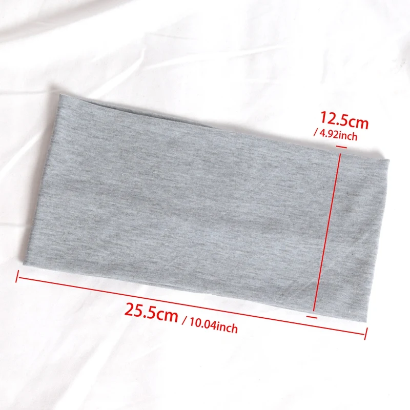 3PCS Elastic Sports Headband Running Solid Color Wide Hair Bands Women Men Yoga Hairband Black Soft Wash Face Makeup Headwrap