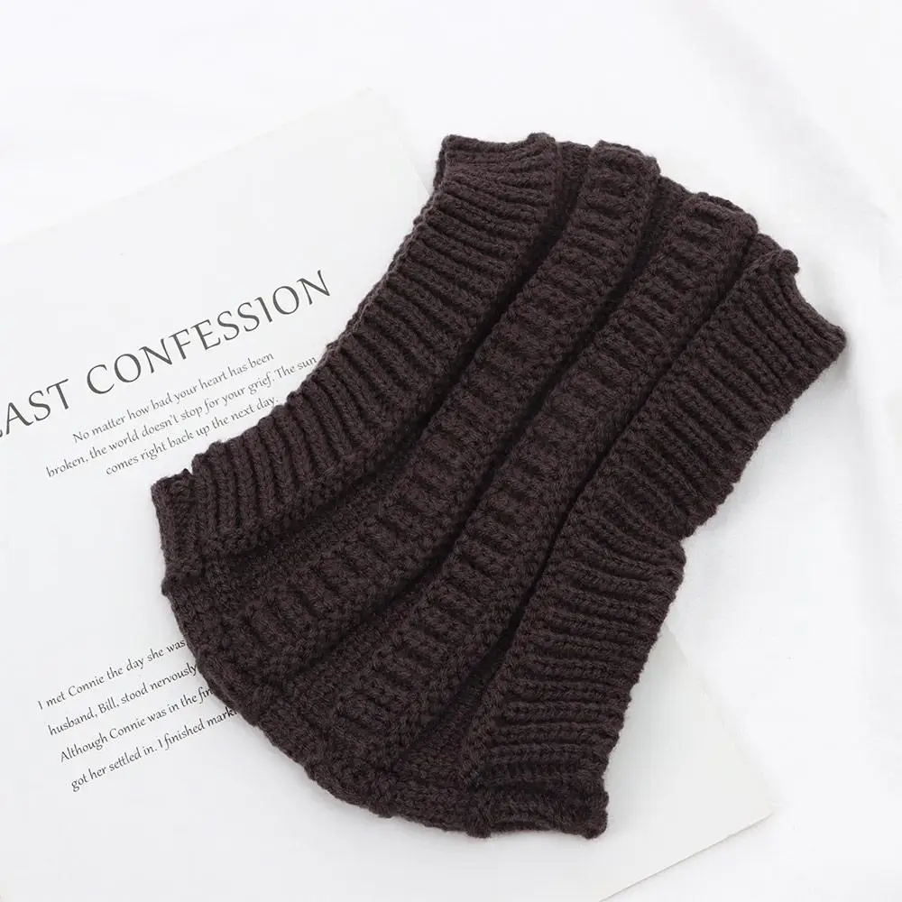 1Pcs Autumn Winter Women Girl Turban Headwraps Headwear Ear Warmer Knitting Headband Hair Band Ponytail Beanie Hat