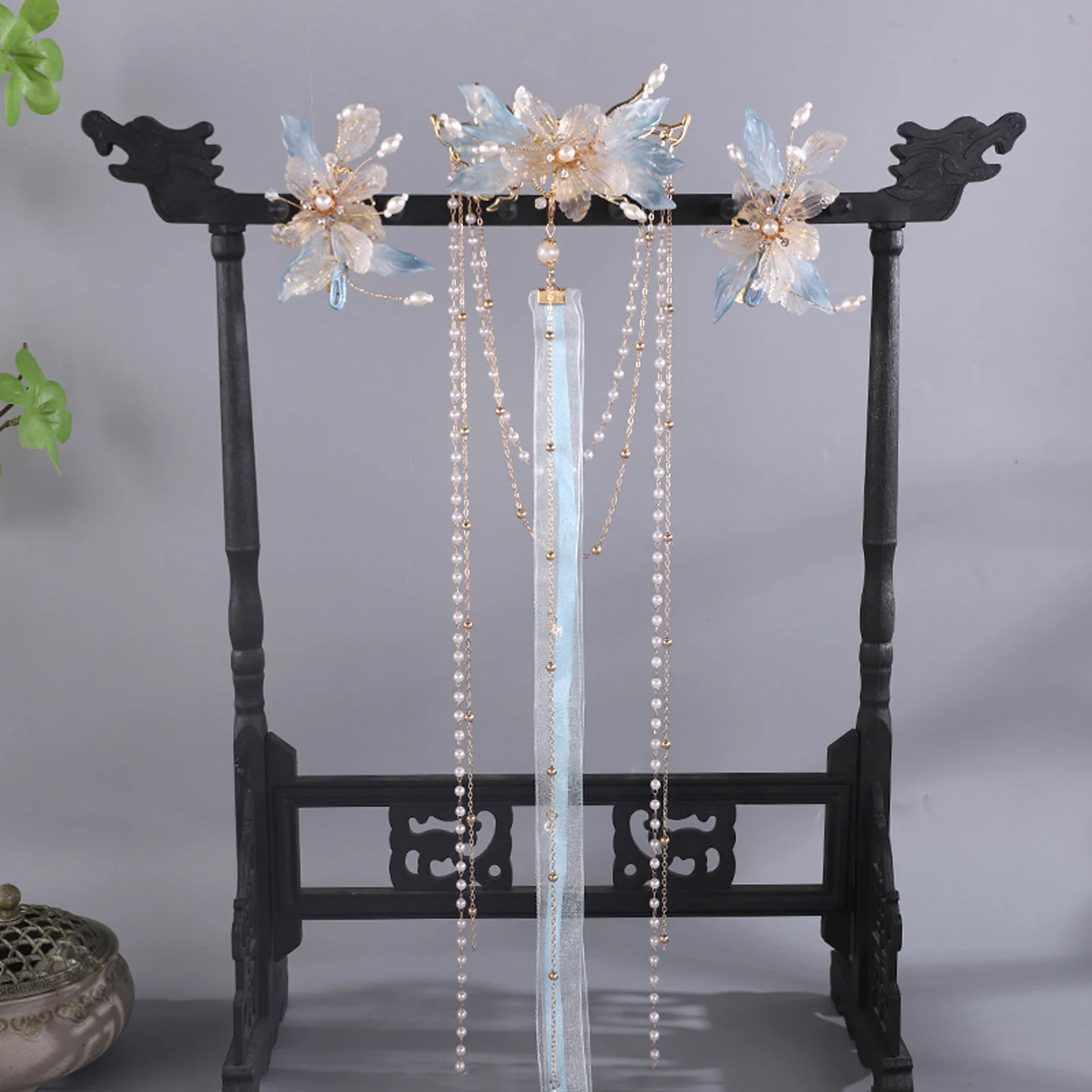 Antique Chinese Style Hair Clip Set With Long Tassel Vintage Hairpins Kits Headwear For Women Elegant Jewelry Hair Accessories