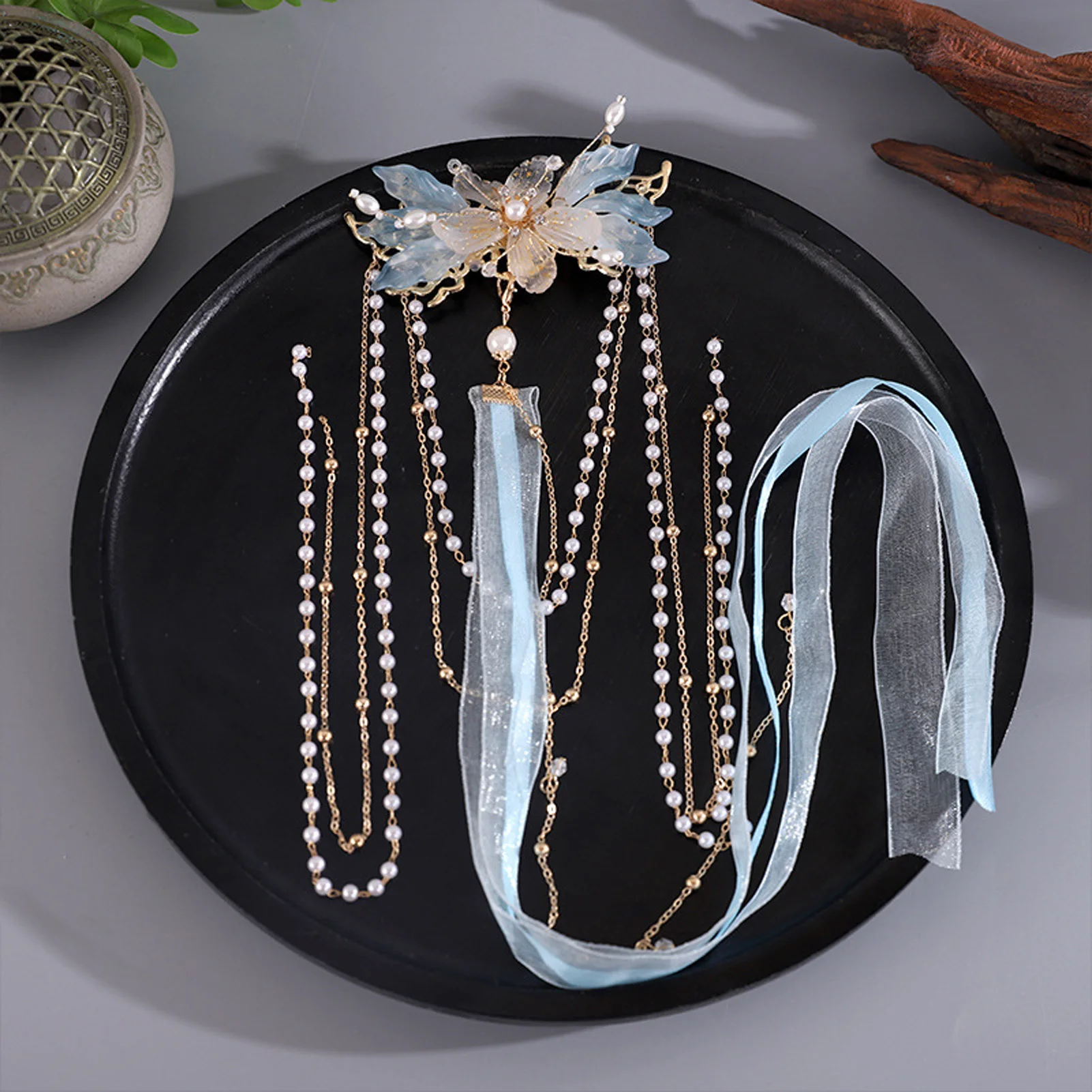 Antique Chinese Style Hair Clip Set With Long Tassel Vintage Hairpins Kits Headwear For Women Elegant Jewelry Hair Accessories
