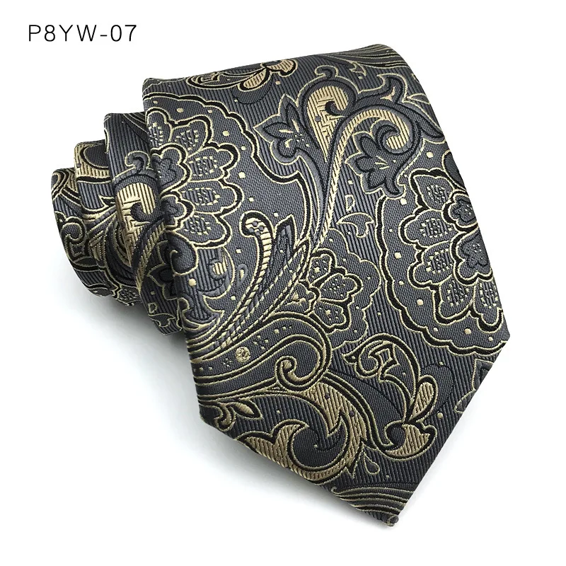 Luxury Mens Necktie Stripes Plaid Floral 8CM Ties For Man Groom Jacquard Woven Neck Tie Business Wedding Party Accessories