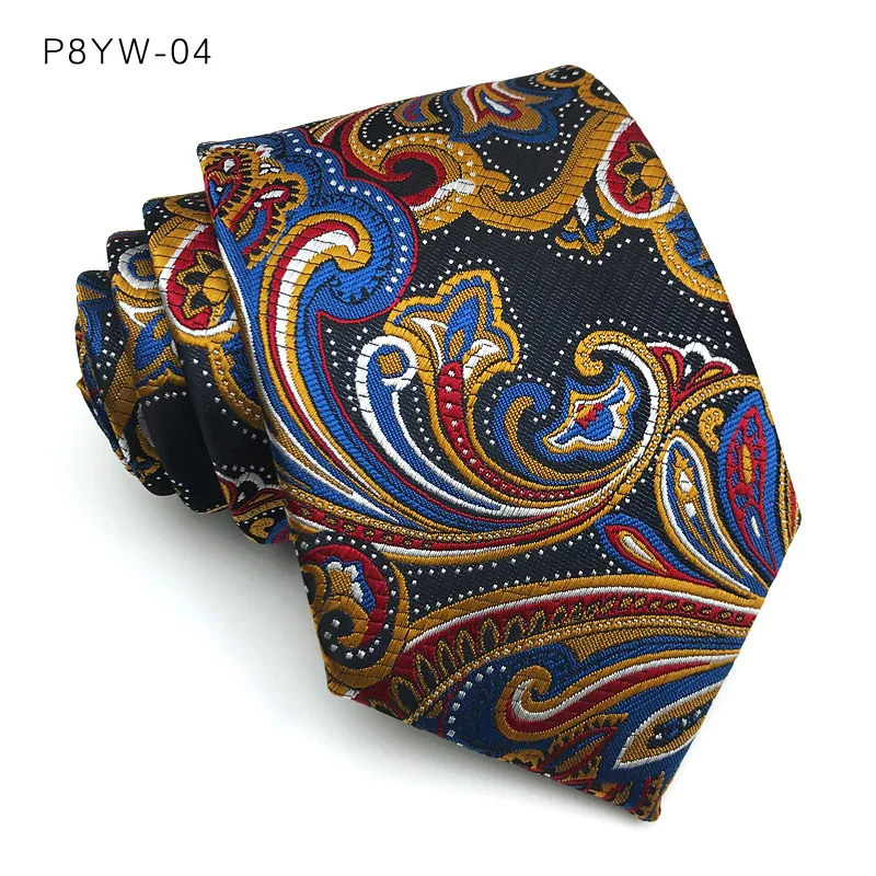 Luxury Mens Necktie Stripes Plaid Floral 8CM Ties For Man Groom Jacquard Woven Neck Tie Business Wedding Party Accessories