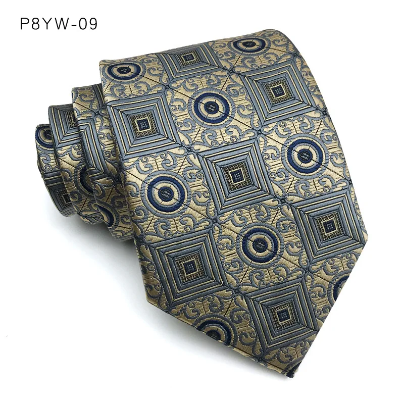 Luxury Mens Necktie Stripes Plaid Floral 8CM Ties For Man Groom Jacquard Woven Neck Tie Business Wedding Party Accessories