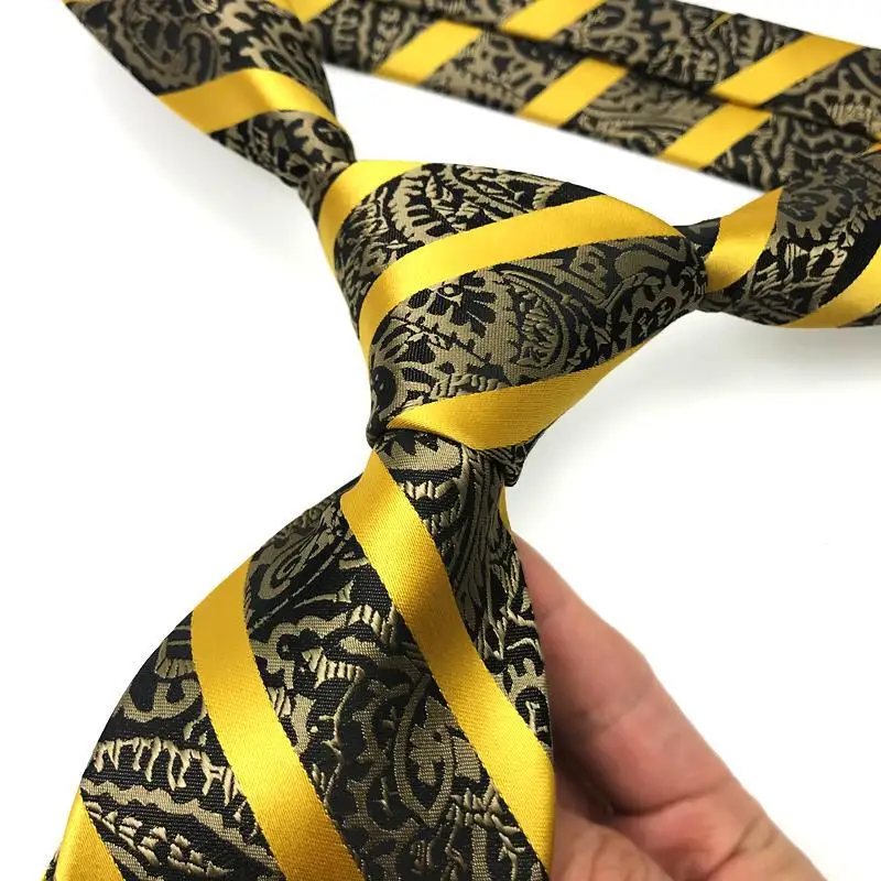 Luxury Mens Necktie Stripes Plaid Floral 8CM Ties For Man Groom Jacquard Woven Neck Tie Business Wedding Party Accessories