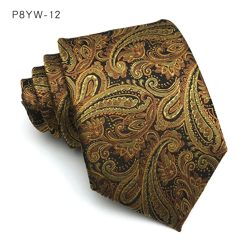 Luxury Mens Necktie Stripes Plaid Floral 8CM Ties For Man Groom Jacquard Woven Neck Tie Business Wedding Party Accessories