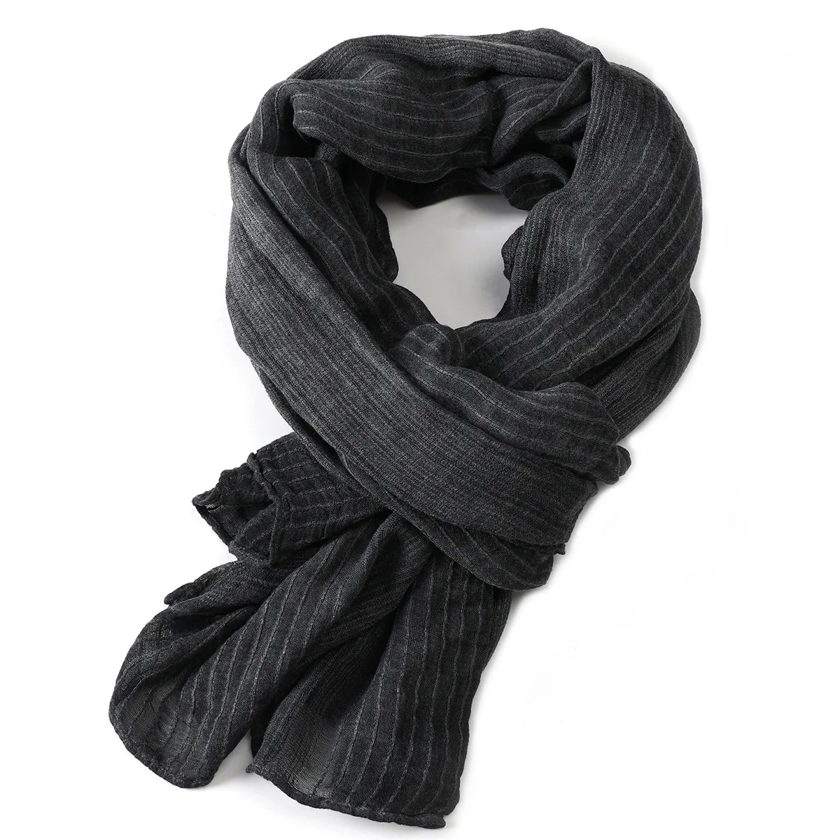 Solid Color Cotton Linen Men Scarves Autumn Winter Warm Men's Neckerchief Short Tassel Bufanda Male Accessories Pashmina Shawl