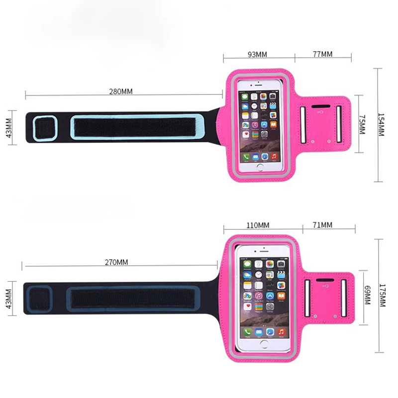 5.5inch Outdoor Sports Mobile Phone Armband Smartphone Key Holder Gym Running Phone Bag Arm Band Cases for Samsung iPhone Holder