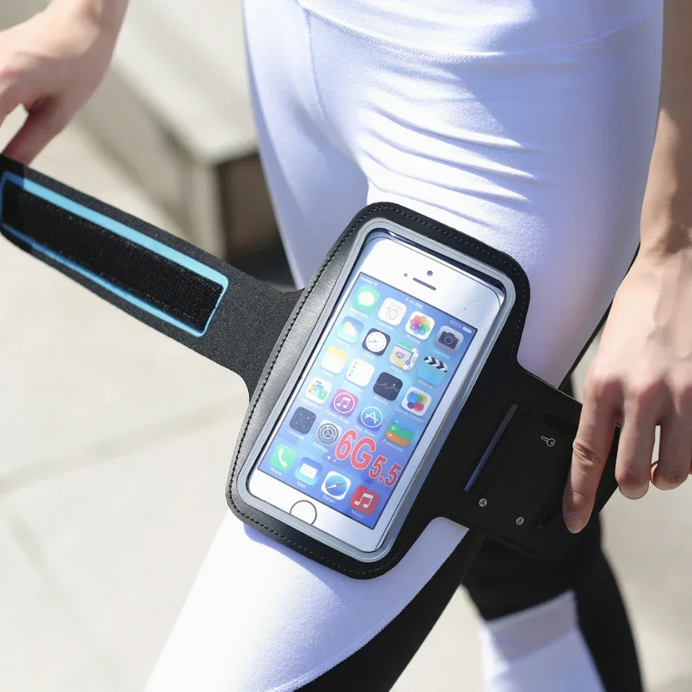 5.5inch Outdoor Sports Mobile Phone Armband Smartphone Key Holder Gym Running Phone Bag Arm Band Cases for Samsung iPhone Holder
