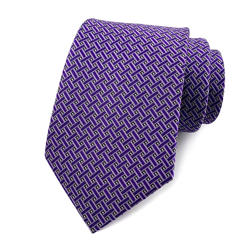 New 8CM Mens Tie Necktie Polka Dot Solid Ties For Man Groom Groomsman Jacquard Woven Ascot Neck Tie Formal Business Party