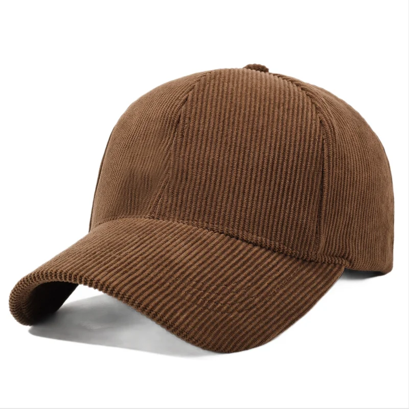 Cute Yellow Duck Corduroy Baseball Cap Embroidery Unisex Vintage Snapback Hat Outdoor Camping Fashion Gift Streetwear Daily C