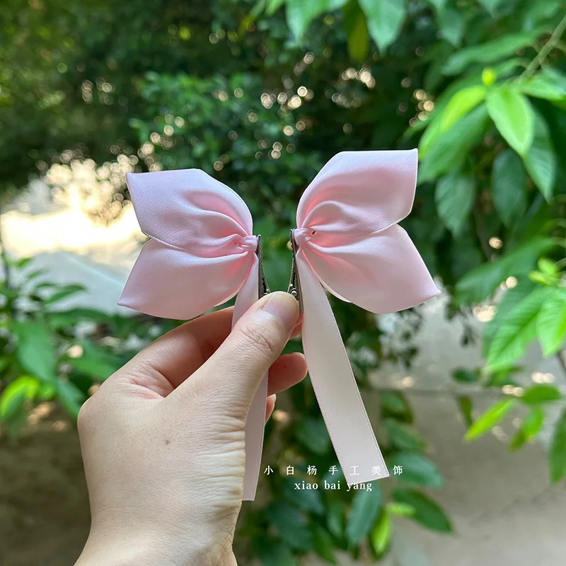 2 PCS Children's Side Bow Hairpins Lovely Hairgrip Hair Clips Headwear for Girls Hair Accessories