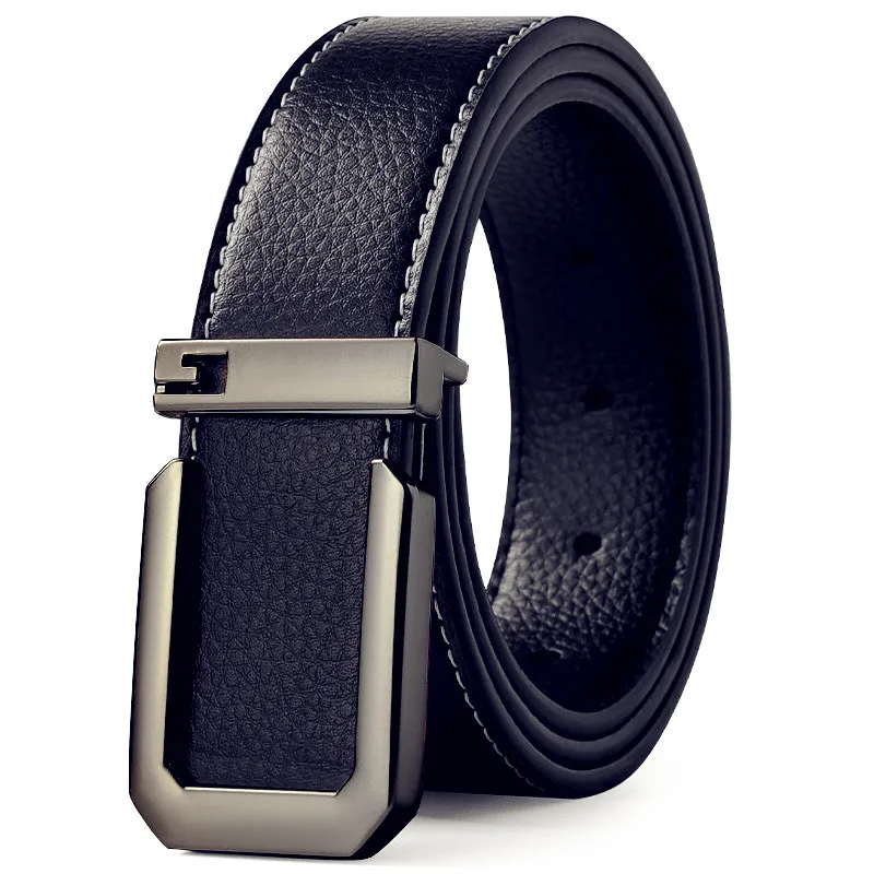3.3cm Fashion Casual Belt with Silver Smooth Buckle, Designer Men Belt High-Quality, Unisex Fit, Perfect for Jeans Workwear