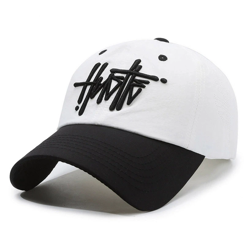 Streetwear Quick-Drying Three-Dimensional Letter Embroidery Baseball Cap for Women Soft-Top Trendy Brand Baseball Cap for Men