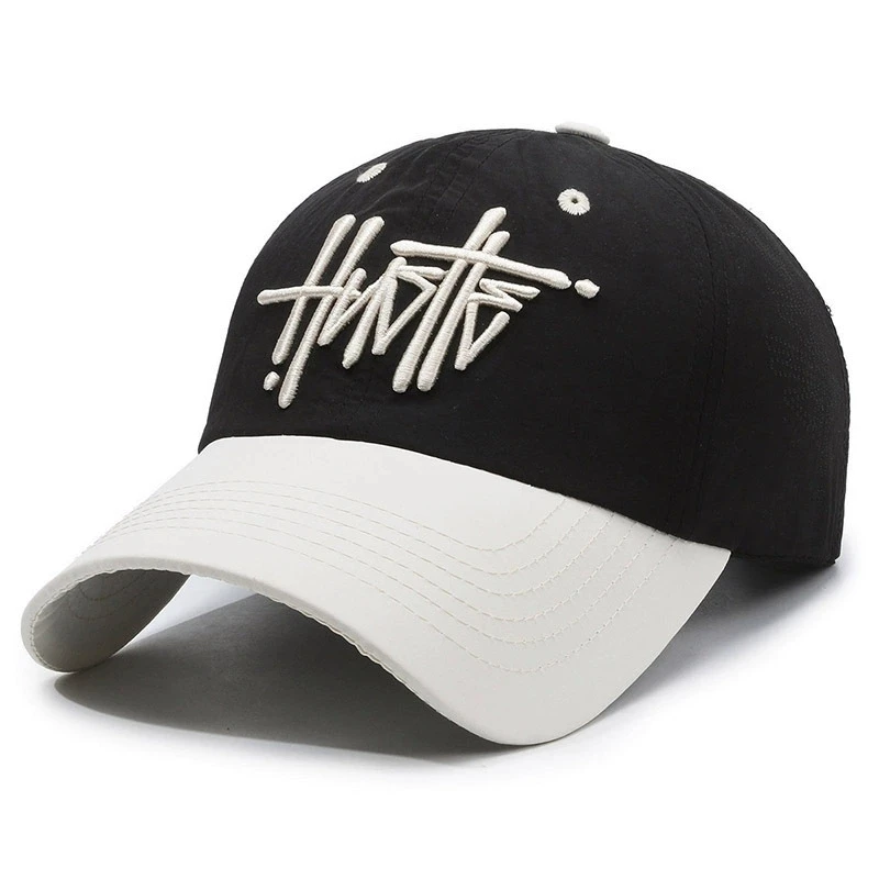 Streetwear Quick-Drying Three-Dimensional Letter Embroidery Baseball Cap for Women Soft-Top Trendy Brand Baseball Cap for Men