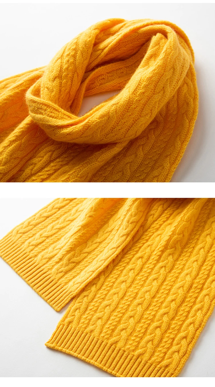 Winter 100% Cashmere Knitted Scarf For Kids Neckerchief Autumn Boys Girls Warmer Neck Scarf Soft Cashmere Children´s Scarves New