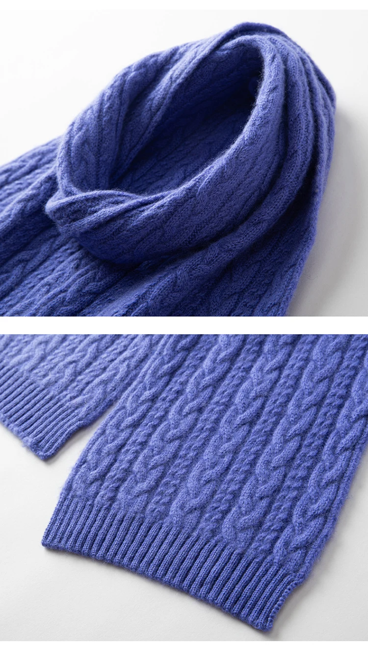 Winter 100% Cashmere Knitted Scarf For Kids Neckerchief Autumn Boys Girls Warmer Neck Scarf Soft Cashmere Children´s Scarves New