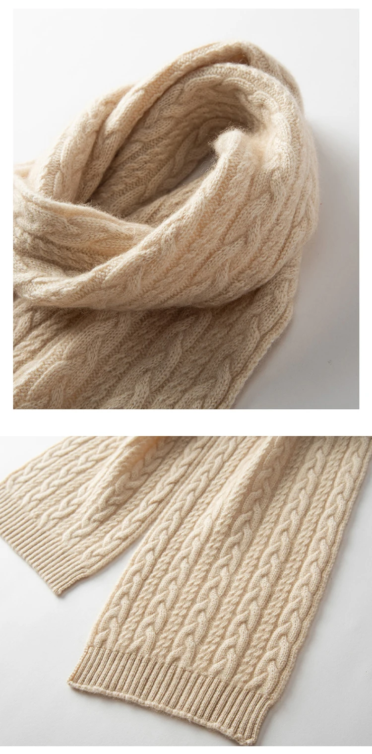 Winter 100% Cashmere Knitted Scarf For Kids Neckerchief Autumn Boys Girls Warmer Neck Scarf Soft Cashmere Children´s Scarves New