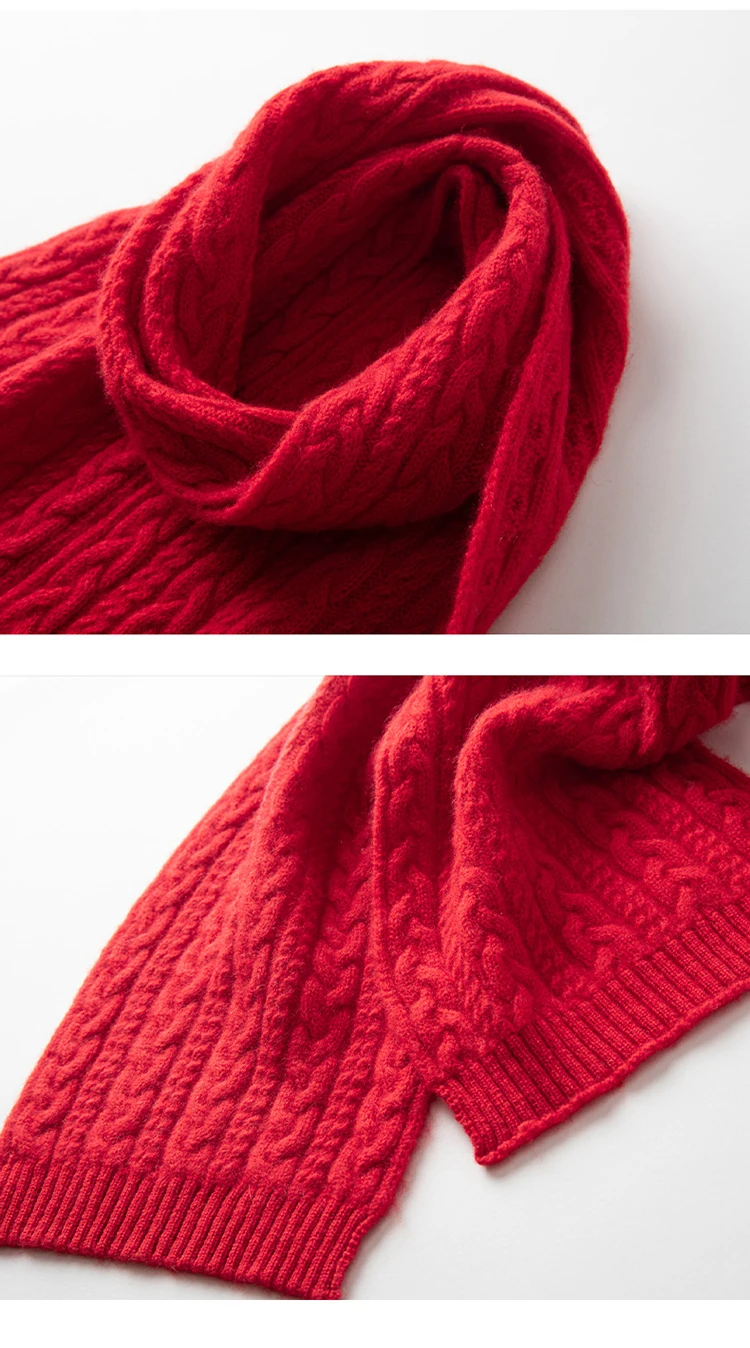 Winter 100% Cashmere Knitted Scarf For Kids Neckerchief Autumn Boys Girls Warmer Neck Scarf Soft Cashmere Children´s Scarves New