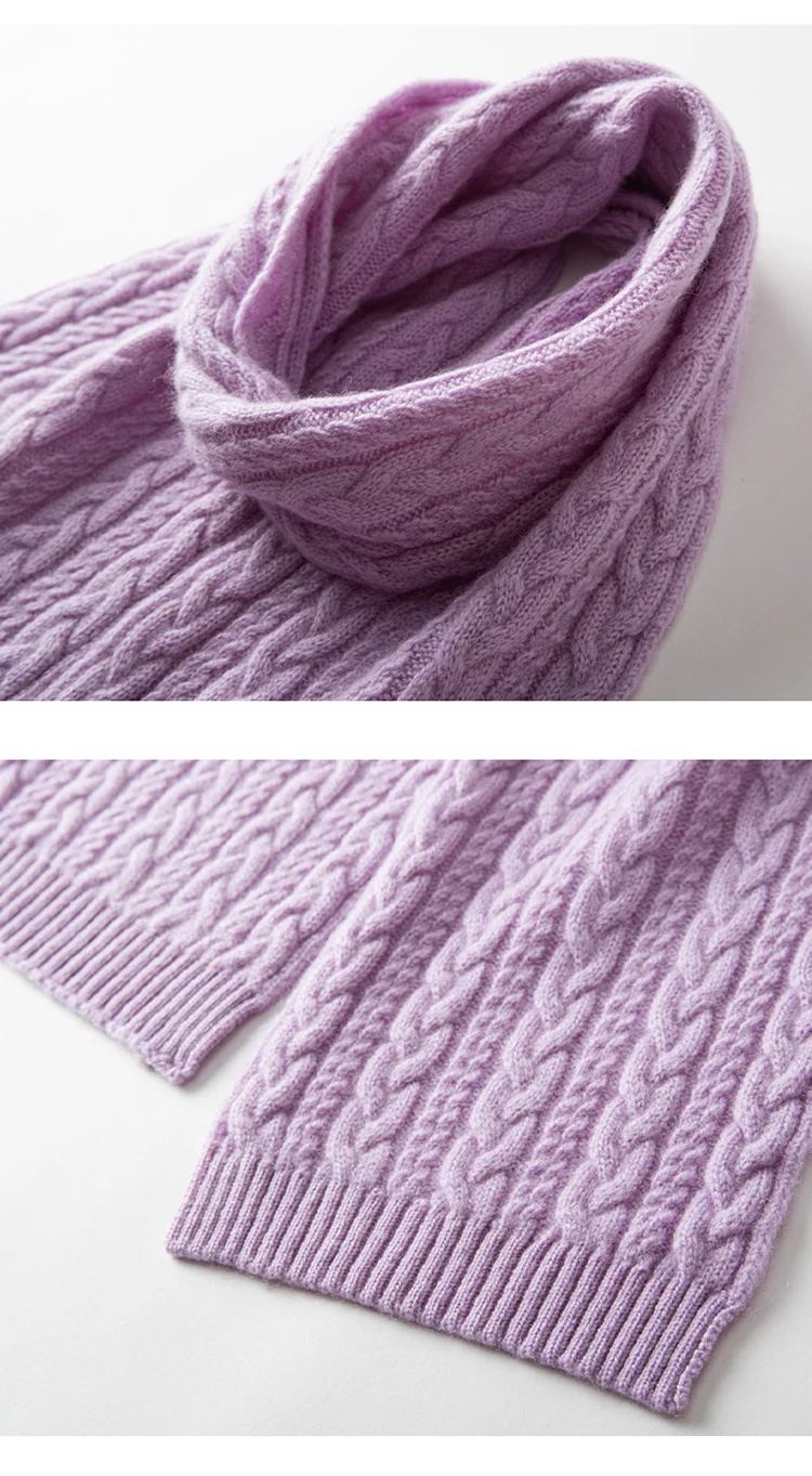 Winter 100% Cashmere Knitted Scarf For Kids Neckerchief Autumn Boys Girls Warmer Neck Scarf Soft Cashmere Children´s Scarves New