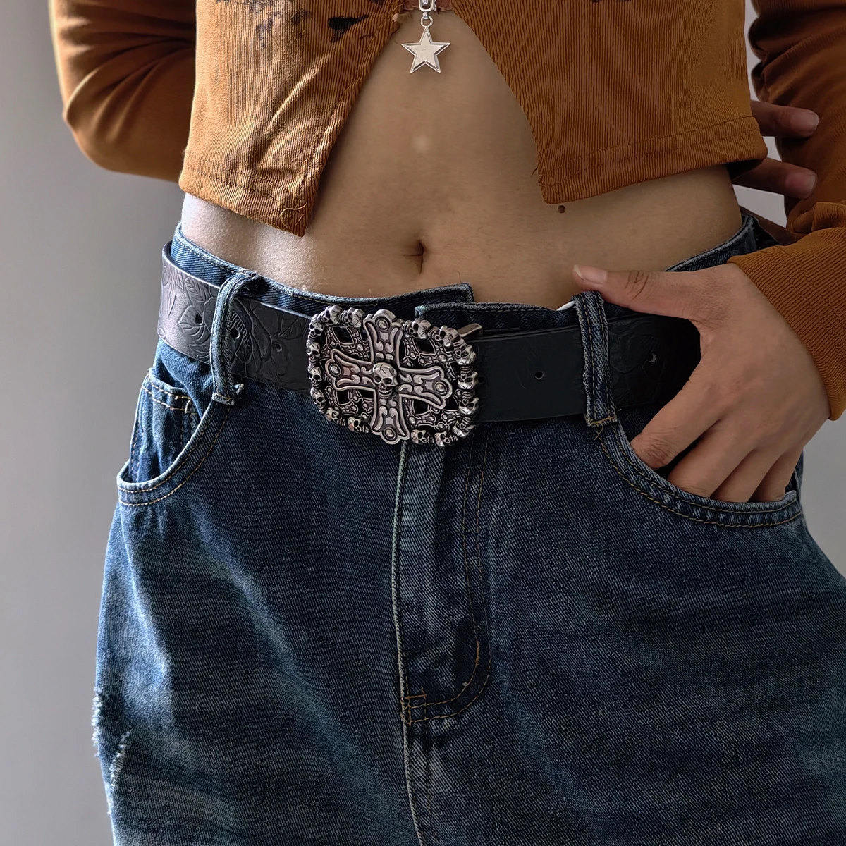 New Retro Men's Belt Bohemian Style Belt Fashion Personalized Belts For Men Women Punk Rock Y2K Waistband For Pants and Jeans