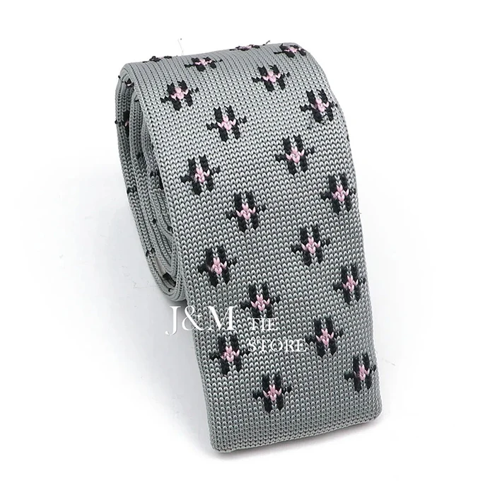 New Knit Ties For Men Casual Skinny Pink Blue Necktie Boys Girls Party Knitted Striped Neck Tie Wedding Groom Necktie Neck Wear