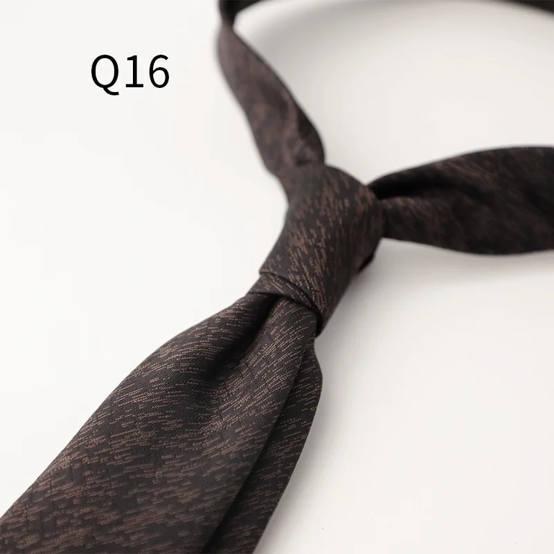 2025 Luxury 7cm Brown Neckties Adult Autumn Winter Fashion Formal Block Striped Paisley Neck Ties Wedding Suit Accessories Gift
