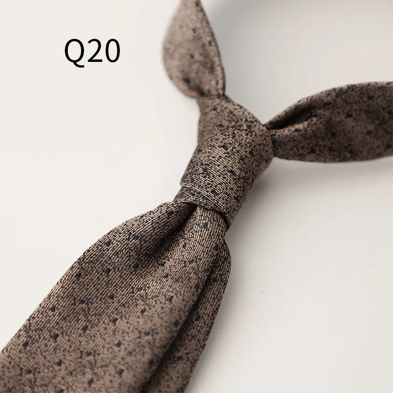 2025 Luxury 7cm Brown Neckties Adult Autumn Winter Fashion Formal Block Striped Paisley Neck Ties Wedding Suit Accessories Gift