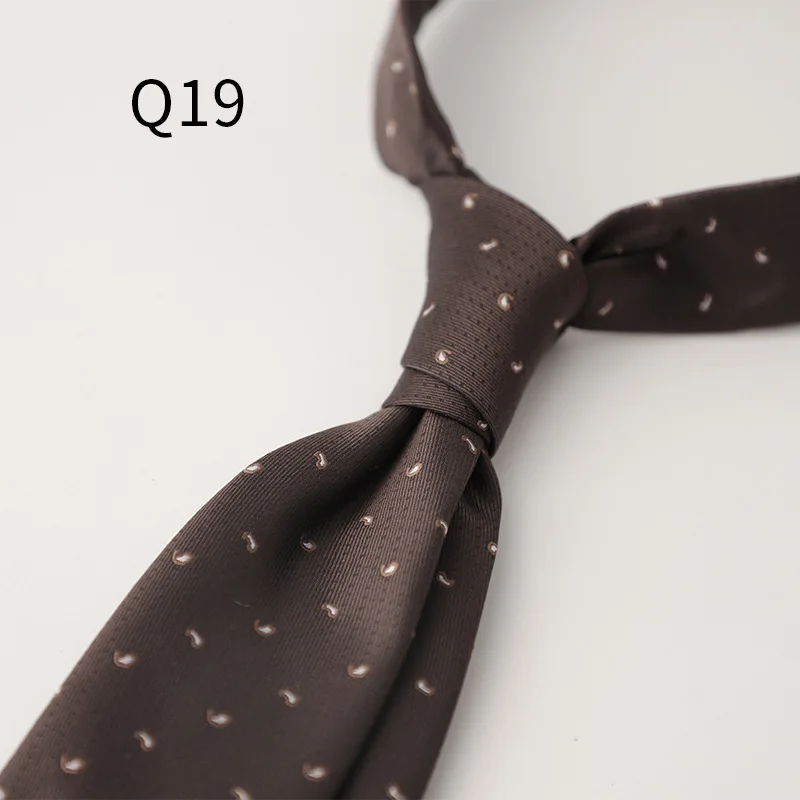 2025 Luxury 7cm Brown Neckties Adult Autumn Winter Fashion Formal Block Striped Paisley Neck Ties Wedding Suit Accessories Gift