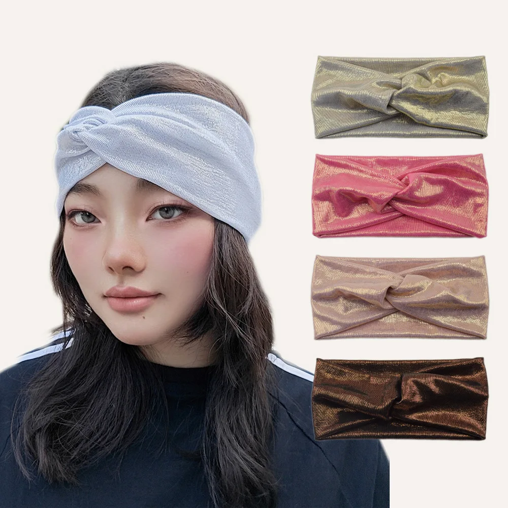 Turban Headbands Soft Twist Head Bands Headwraps Stretchy Non Slip Headband for Girls Women Yoga Workout Daily Hair Accessories
