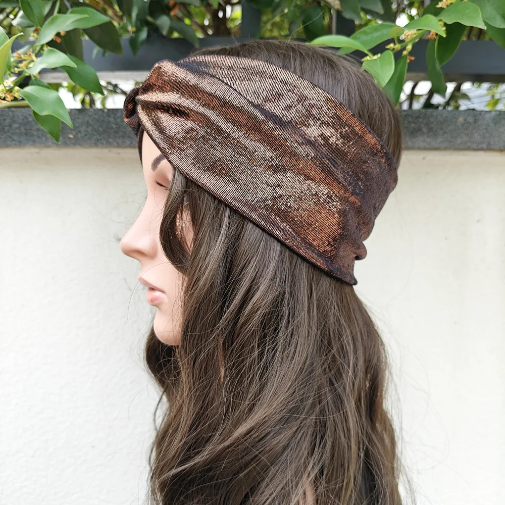 Turban Headbands Soft Twist Head Bands Headwraps Stretchy Non Slip Headband for Girls Women Yoga Workout Daily Hair Accessories