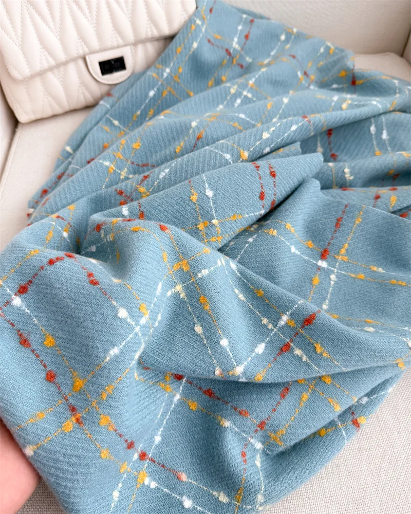 Luxury Brand Plaid Scarf Women Autumn Winter Women Warm Neckerchief Pashmina Lady Shawls and Wraps Casual Tassel Blanket Scarves