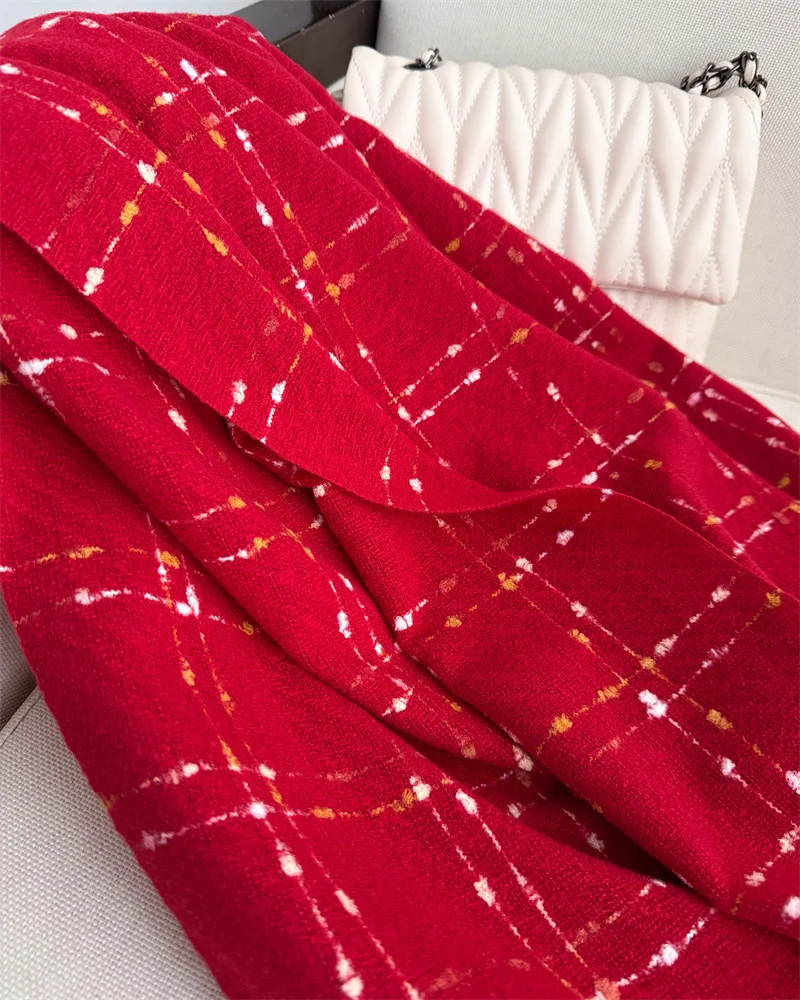 Luxury Brand Plaid Scarf Women Autumn Winter Women Warm Neckerchief Pashmina Lady Shawls and Wraps Casual Tassel Blanket Scarves