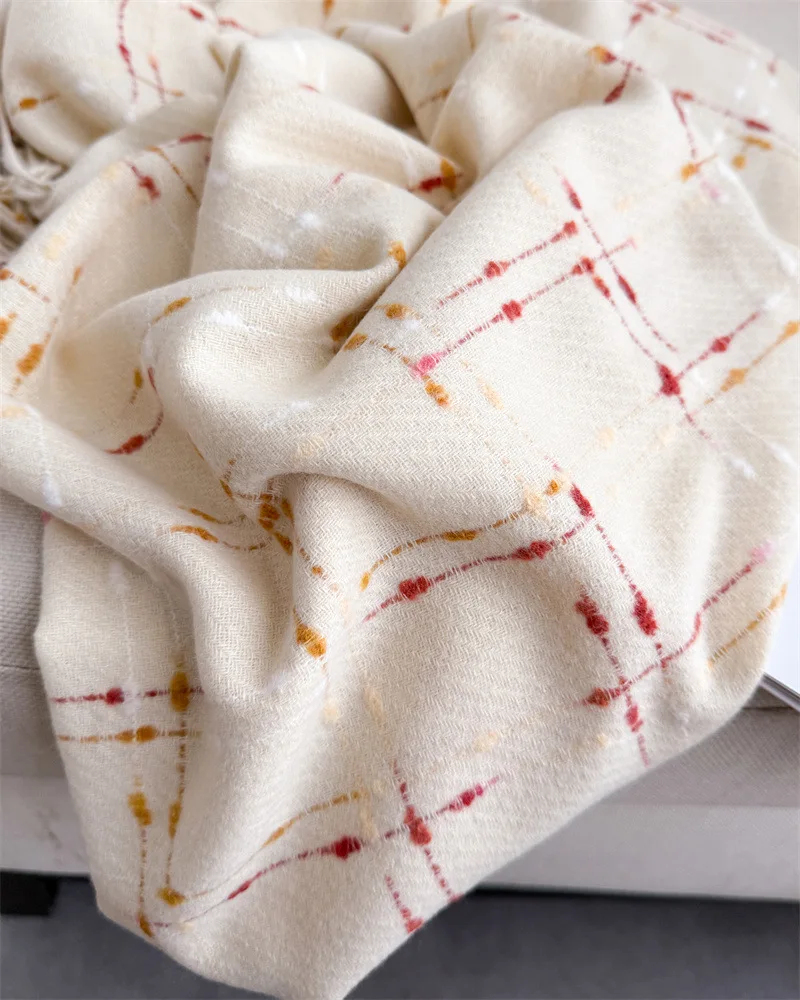 Luxury Brand Plaid Scarf Women Autumn Winter Women Warm Neckerchief Pashmina Lady Shawls and Wraps Casual Tassel Blanket Scarves