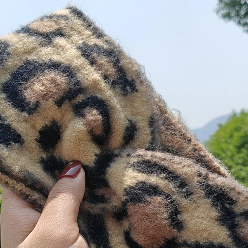 Leopard Headband Wool Knitted Chunky Headbands Elastic Crochet Turban Ear Warmer Headwraps for Children Adult Hair Accessories