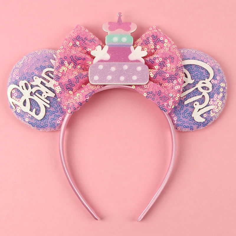 1pc Sweet Princess Hairband Cute Sparkle Bow Birthday Bracelet for Birthday Party Performances Wear Women Hair Accessory