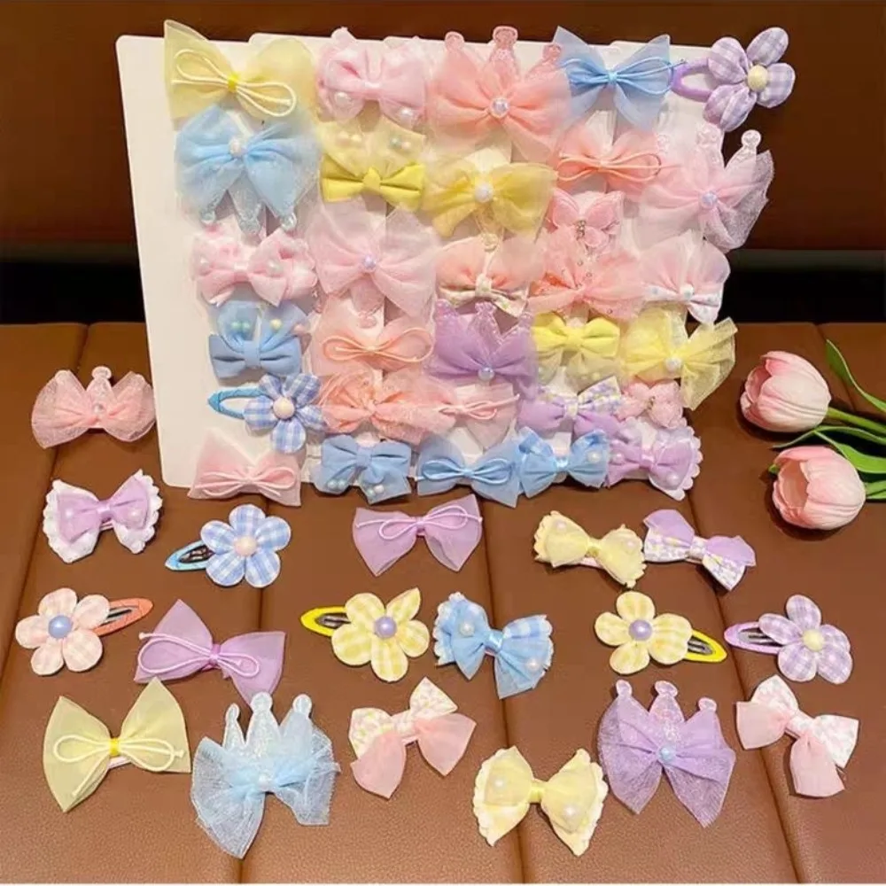 10 Pieces of Sweet Pink Hairpins Are Cute and Versatile Crown and Bow Bangs Hair Clips Kids Baby Hair Accessories Set