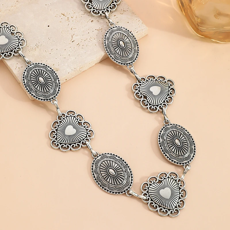 Silver Retro Metal Waist Chain Belt Female Gothic Accessory Women's New Summer Versatile Match Skirts Jeans Waistband Trendy
