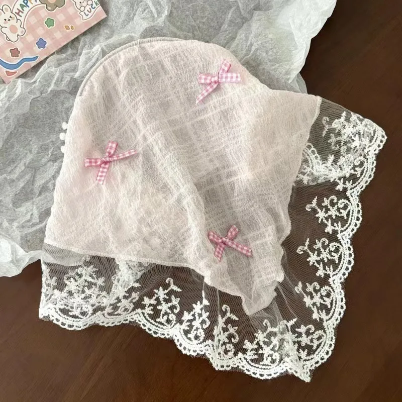 1Pc French Lace Headband Style Headscarf/headband Outdoor Dating,sweet and Elegant Style,easy To Wear,fashionable Versatile