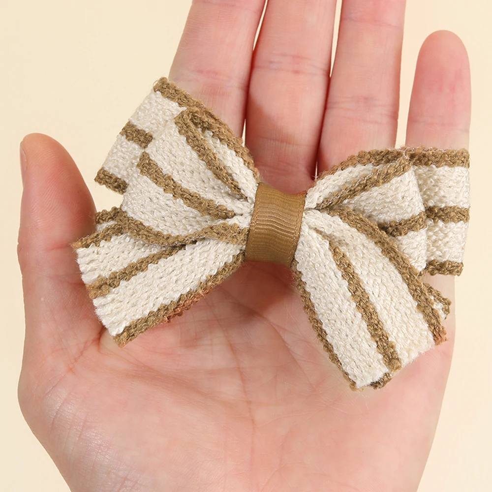 2Pcs Color-Blocked Bow Hair Clips For Girls Elegant Double-layer Black&White Hair Accessories For Girls Soft Trendy Headwear