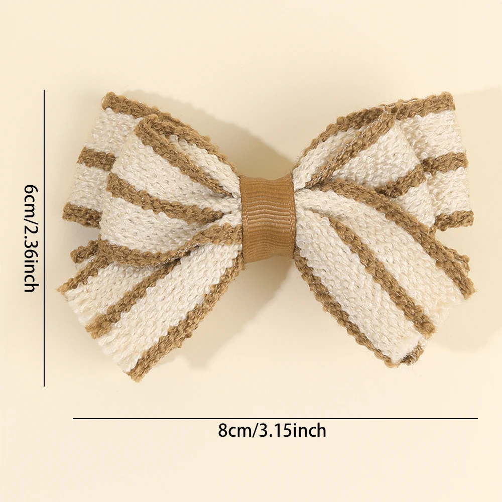 2Pcs Color-Blocked Bow Hair Clips For Girls Elegant Double-layer Black&White Hair Accessories For Girls Soft Trendy Headwear