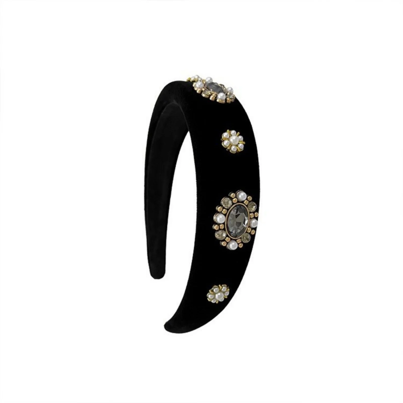 1Pc Autumn & Winter New Style Sparkly Rhinestone Elegant Hair-Holding Headband for Women, High-End Light Luxury Hair Clip, Korea