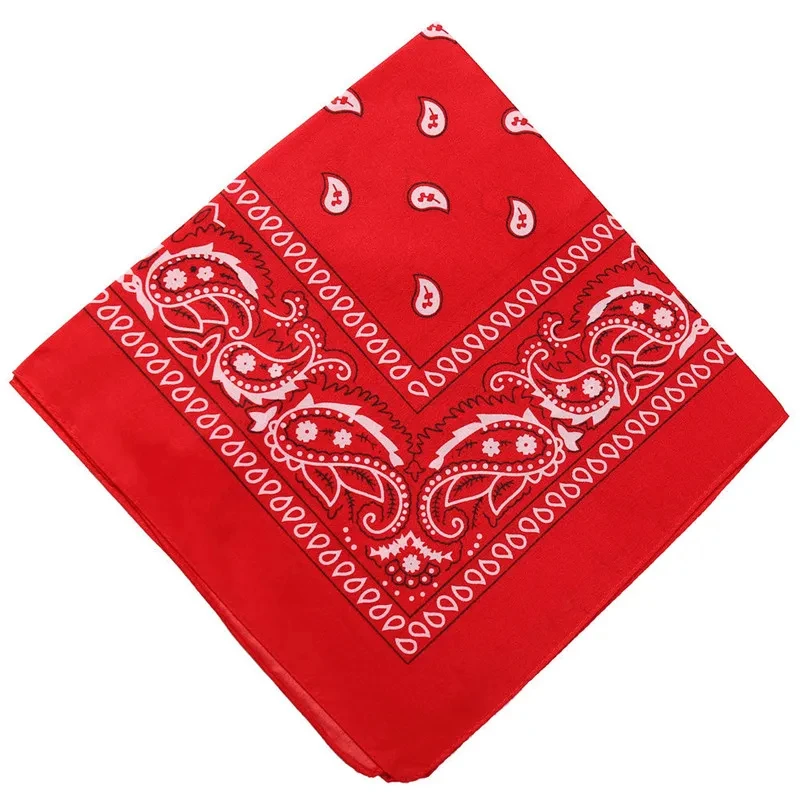 Large Bandana Headband - Handkerchief Bandanas for Men and Women - Paisley Bandana Pack - Cowboy Scarf, Black, Single Pack