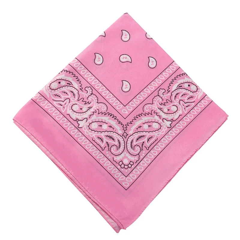 Large Bandana Headband - Handkerchief Bandanas for Men and Women - Paisley Bandana Pack - Cowboy Scarf, Black, Single Pack