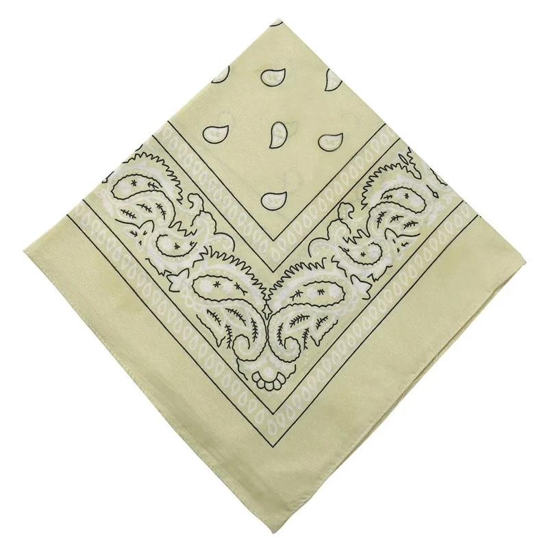 Large Bandana Headband - Handkerchief Bandanas for Men and Women - Paisley Bandana Pack - Cowboy Scarf, Black, Single Pack