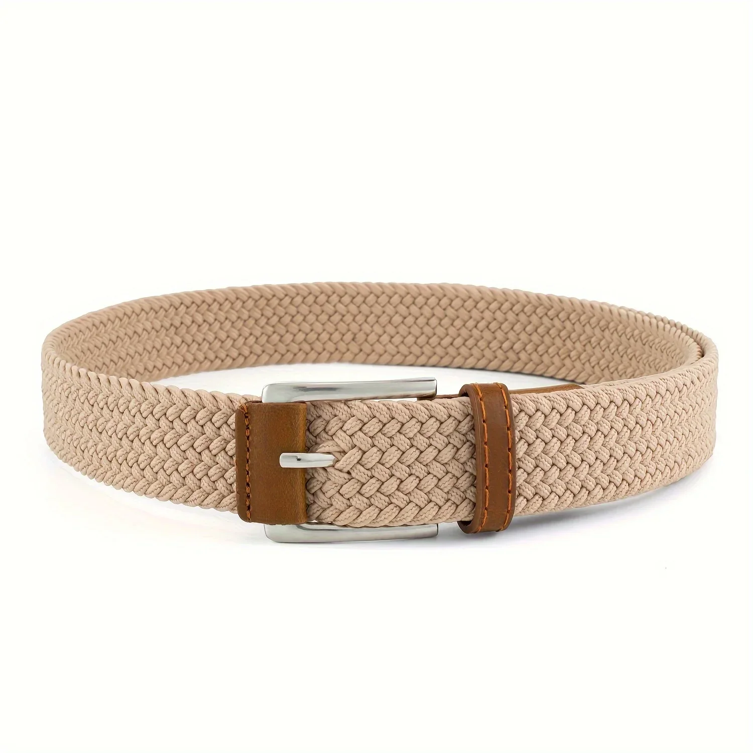 Vintage Braided Design Casual Outdoor Nylon Canvas Belt with Zinc Alloy Buckle Breathable Adjustable Waistband for Men Women